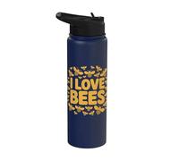 Amo le api, salva le api, Honeycomb Advocate Stainless Steel Insulated Water Bottle