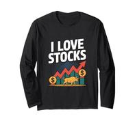 Amo le azioni Entusiasmo degli investitori rialzista Maglia a Manica