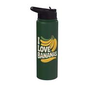 Amo le banane Banana Art Stainless Steel Insulated Water Bottle