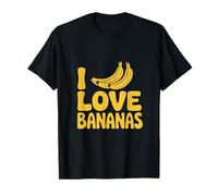 Amo Le Banane Divertente Eccentrico Amanti della Frutta Maglietta