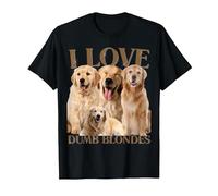 Amo Le Bionde stupide - Cane goldies Maglietta, Uomo, Nero, XL