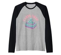 Amo Le Bolle di Sapone, Divertente Design Grafico Maglia con Maniche Raglan