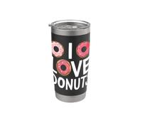 Amo le ciambelle Bicchiere termico in acciaio inox doppia parete