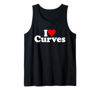 Amo Le Curve del Cuore Le Donne Curvy Canotta