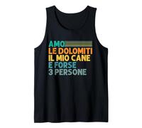 Amo Le dolomiti Il Mio Cane e Forse 3 Persone Escursionista Canotta