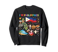 Amo Le Filippine Fiere Radici Filippine Felpa