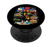 Amo le Filippine Fiere radici filippine PopSockets PopGrip Adesivo