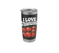 Amo le fragole Berry Lover Pride Bicchiere termico in acciaio inox doppia parete