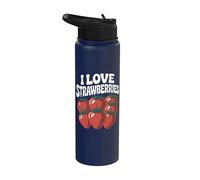 Amo le fragole Berry Lover Pride Stainless Steel Insulated Water Bottle