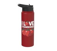 Amo le fragole, design audace e succoso Stainless Steel Insulated Water Bottle
