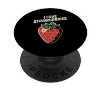 Amo le fragole e il design per appassionati di frutta PopSockets PopGrip Adesivo