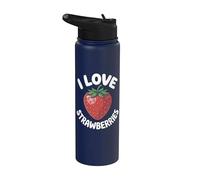 Amo le fragole Vibrant Fruit Passion Stainless Steel Insulated Water Bottle