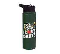 Amo le freccette Bullseye Target Game Fun Stainless Steel Insulated Water Bottle