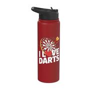 Amo le freccette Bullseye Target Game Fun Stainless Steel Insulated Water Bottle