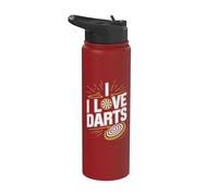 Amo le freccette Fun Target Game Passion Stainless Steel Insulated Water Bottle