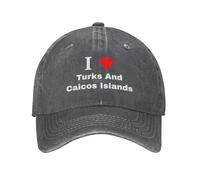 Amo Le Isole Turks E Caicos Uomini Donna Cappello da Sole Cotone Cappellini da Baseball Regolabile Trucker Cappellino per Caccia Sport Viaggi