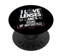 Amo le lenti e la fotografia in moto PopSockets PopGrip Adesivo