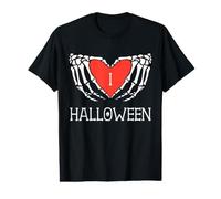 Amo Le Mani scheletriche di Halloween Che formano Un Cuore d'Amore in Stile Gotico Maglietta con Stampa Grafica Economica