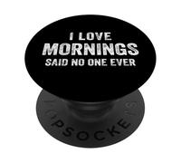 Amo le mattine che si dice sarcastico divertente PopSockets PopGrip Adesivo