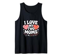 Amo le mie due mamme Heart Pride Love Canotta