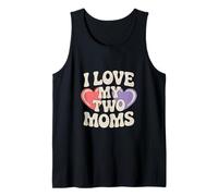 Amo le Mie Due Mamme Lesbiche LGBT Orgoglio Canotta