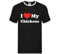 Amo Le Mie Galline - Ringer Da Uomo - Galletti Di Pollo Animali Da Fattoria Uova