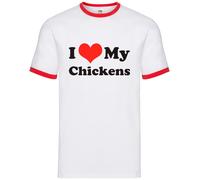 Amo Le Mie Galline - Ringer Da Uomo - Galletti Di Pollo Animali Da Fattoria Uova