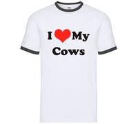 Amo Le Mie Mucche - Ringer Da Uomo - Fattoria Di Mucche Animale Da Fattoria Toro