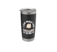 Amo le mie pecore Shetland Bicchiere termico in acciaio inox doppia parete