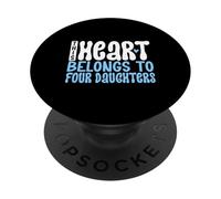 Amo le mie quattro figlie PopSockets PopGrip Adesivo