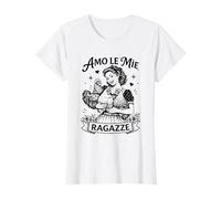 Amo Le Mie Ragazze Allevatrice Galline Polli Pollaio Maglietta