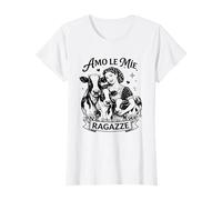 Amo Le Mie Ragazze Mucche Pezzate Animali Fattoria Stalla Maglietta