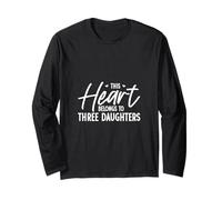 Amo Le Mie Tre Figlie Maglia a Manica