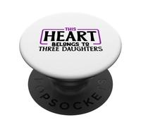 Amo le mie tre figlie PopSockets PopGrip Adesivo