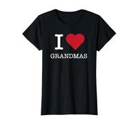 Amo Le Nonne, Amo Le Nonne Maglietta, Donna, Nero, M