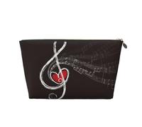Amo le note musicali, Borsa per il trucco Borsa per cosmetici Borsa da toilette da viaggio portatile Borsa da toilette
