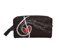 Amo le note musicali, Borsa per il trucco Borsa per cosmetici Borsa da viaggio portatile da viaggio Borsa per trucco Organizer