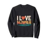 Amo Le Onde dell'Oceano con Le Palme delle Hawaii Felpa