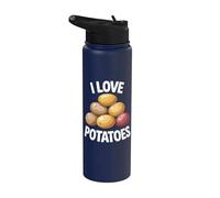 Amo le patate Fun Food Expression Stainless Steel Insulated Water Bottle
