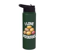 Amo le patate Fun Food Expression Stainless Steel Insulated Water Bottle