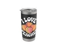Amo le pesche Juicy Fruit Lover Bold Bicchiere termico in acciaio inox doppia parete