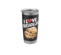 Amo le quesadillas Cheesy Stack Fun Bicchiere termico in acciaio inox doppia parete