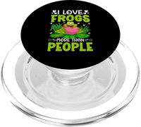 Amo le rane più delle persone PopSockets PopGrip per MagSafe