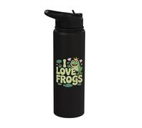 Amo le rane Simpatici amanti delle rane Stainless Steel Insulated Water Bottle