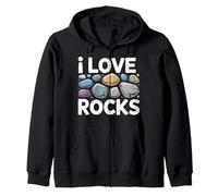 Amo Le Rocce, Design per Appassionati di Geologia Felpa con Cappuccio