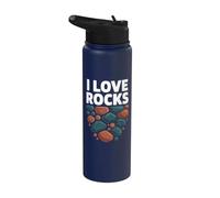 Amo le rocce, design per appassionati di geologia Stainless Steel Insulated Water Bottle