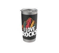 Amo le rocce Geological Mountains Amante Bicchiere termico in acciaio inox doppia parete
