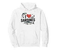 Amo Le sarde, Pesce, Frutti di Mare Felpa con Cappuccio