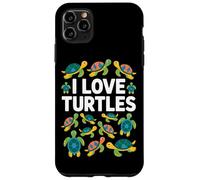 Amo le tartarughe, simpatiche creature marine colorate Custodia per iPhone 11 Pro Max