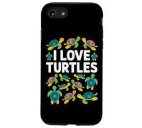 Amo le tartarughe, simpatiche creature marine colorate Custodia per iPhone SE (2020) / 7/8